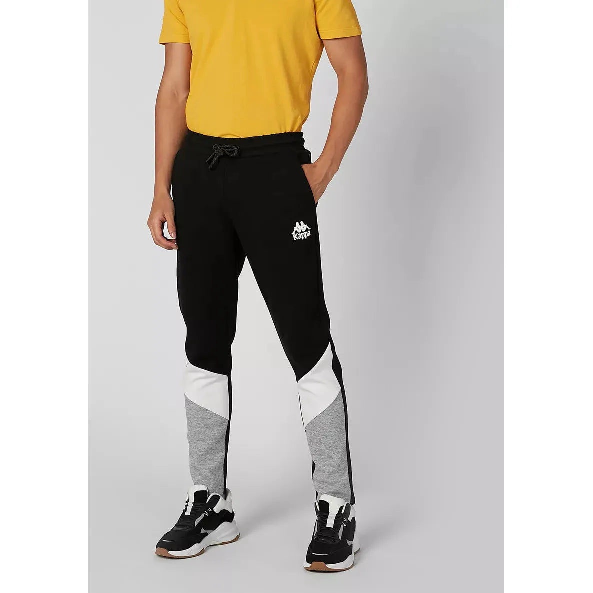 Kappa - Colour Block Pants with Drawstring and Pockets