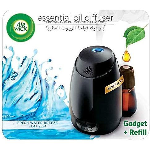 Air Wick Essential Oil Mist Diffuser – Fresh Water Breeze | Includes Refill & Batteries