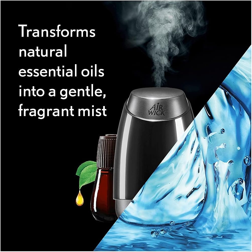 Air Wick Essential Oil Mist Diffuser – Fresh Water Breeze | Includes Refill & Batteries