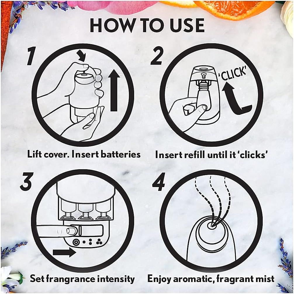 Air Wick Essential Oil Mist Diffuser – Fresh Water Breeze | Includes Refill & Batteries