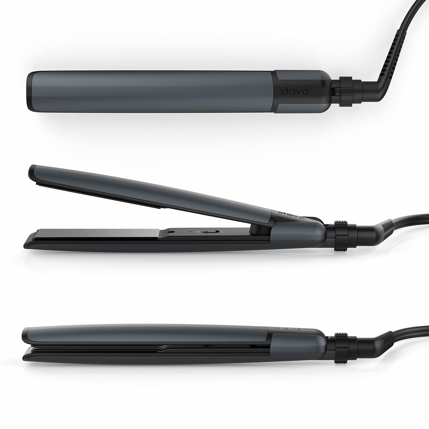 Xtava Jet Set Travel Hair Straightener – ONYX | Ceramic Plates & Dual Voltage (Model XA0087)