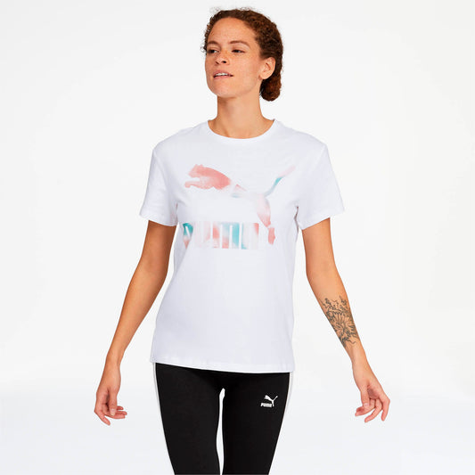 PUMA Cloud Pack Graphic Tee wmns White